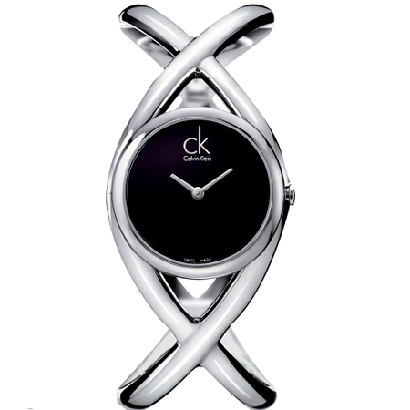 瑞士 Calvin Klein 交叉造型手鐲式女錶 (K2L23102)