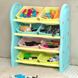 IDEA-馬卡龍色系兒童四層玩具收納架