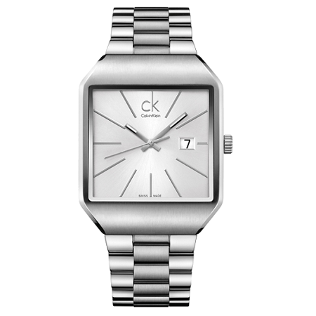 瑞士 Calvin Klein 流行時尚方型紳士錶 (K3L31166)