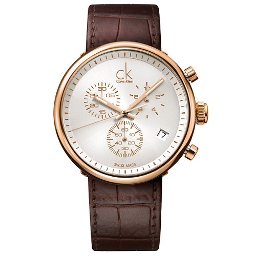 瑞士 Calvin Klein 時尚流行三眼計時紳士錶 (K2N286G6)