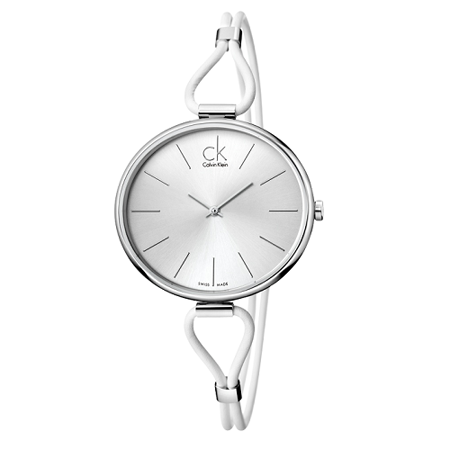 瑞士 Calvin Klein 時尚造型皮繩腕錶 (K3V231L6)