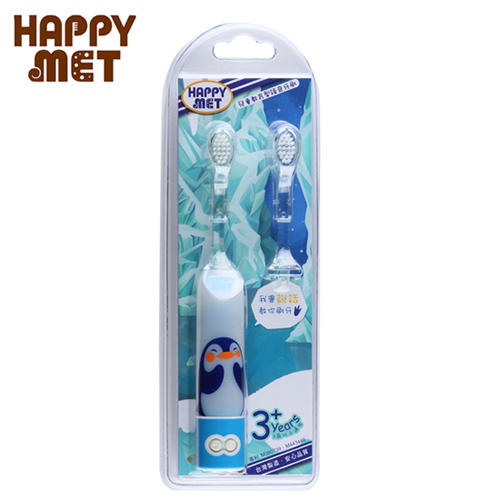【BabyTiger虎兒寶】HAPPY MET 兒童教育型語音電動牙刷 (附替換刷頭X1) - 企鵝款