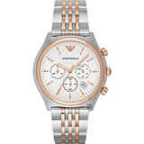 EMPORIO ARMANI Classic 復刻風時尚計時腕錶 AR1998 雙色