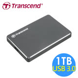 創見 StoreJet 1TB 25C3 USB3.0 2.5吋行動硬碟(TS1TSJ25C3N)-鐵灰色