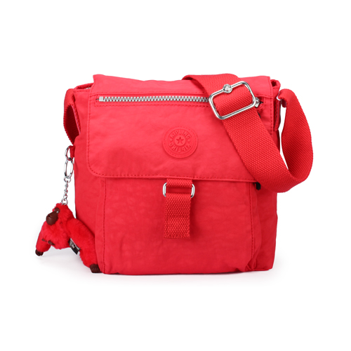 Kipling 經典Basic尼龍NEW RAISIN斜背包(紅色)