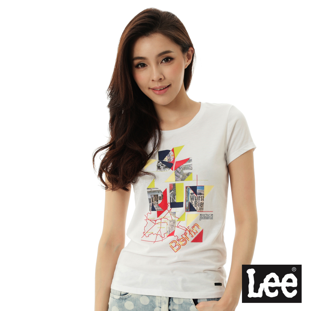 Lee 城市短袖T恤-女-白