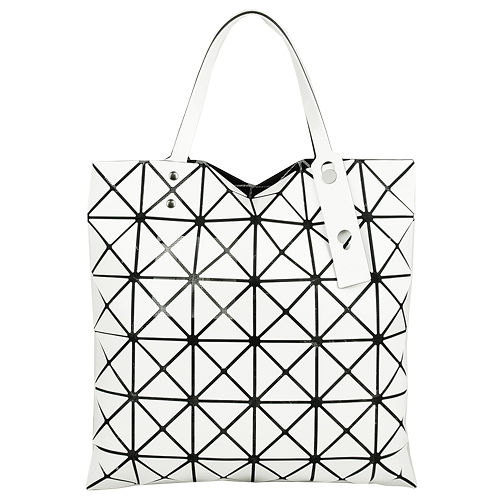ISSEY MIYAKE 三宅一生BAOBAO幾何透光方格6x6手提包(白)