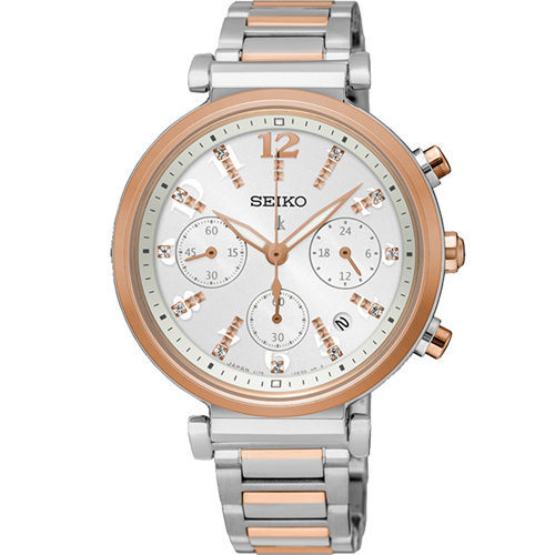 SEIKO 精工 LUKIA 典雅奢華(SSC844J1)太陽能計時腕錶/36mm/V175-0DY0KS