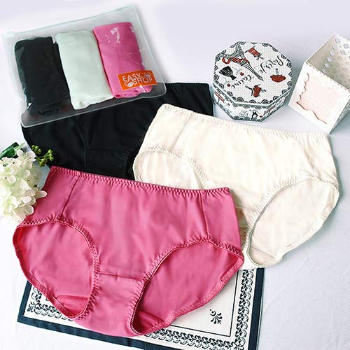 【EASY SHOP】樂旅行 中低腰平口褲三件組(繽紛色)