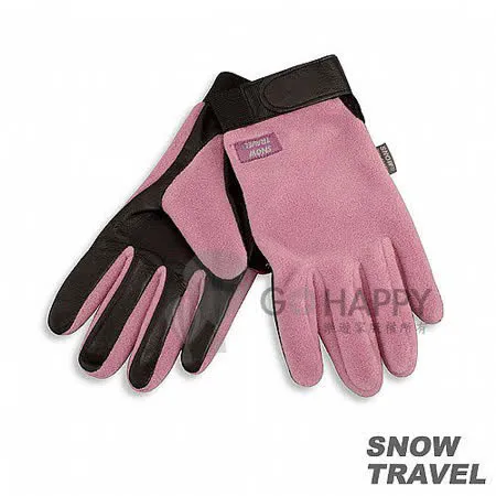 [SNOW TRAVEL] WINDBLOC小羊皮防風保暖手套 (粉紅)