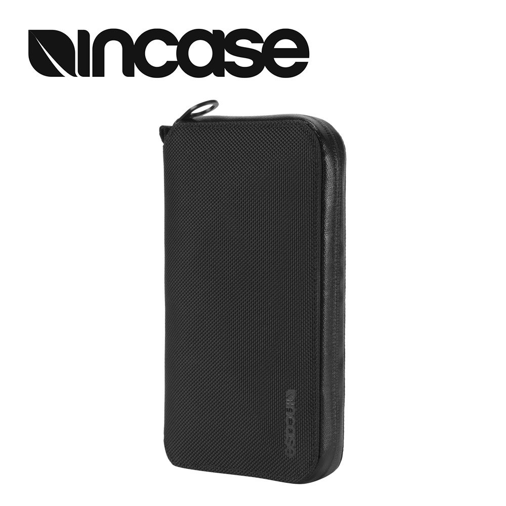 【INCASE】EO Travel Passport Zip Wallet 防盜科技旅行拉鍊護照夾 (黑)