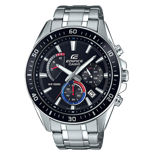 CASIO 卡西歐 EDIFICE 三眼計時石英不鏽鋼男錶 EFR-552D-1A3