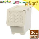 KEYWAY聯府 藤直取式整理箱KGB-301(30L)【買一送一】臺灣製 收納 置物【愛買】