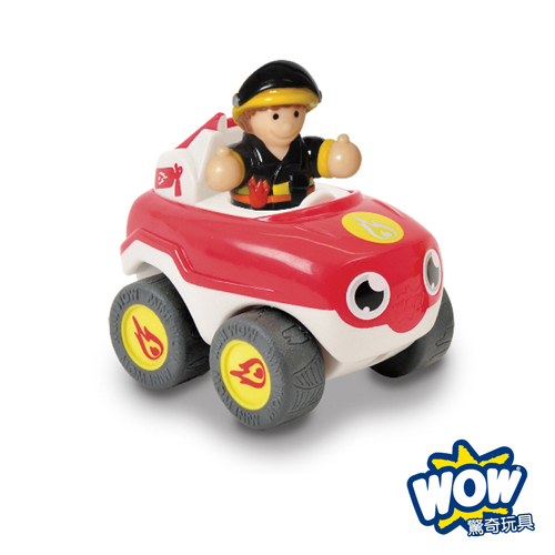 英國【WOW Toys 驚奇玩具】 隨身迷你車 - 消防車火焰