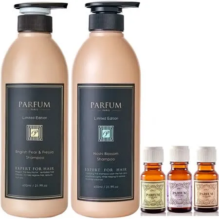 Parfum 巴黎帕芬 香氛精油洗髮精600mlx2(多款可選)+贈香水護髮油10mlx3(隨機)