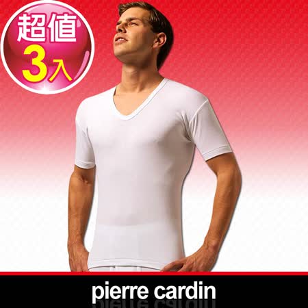 【Pierre Cardin 】皮爾卡登 新機能吸汗透氣U領短袖衫(3入組)