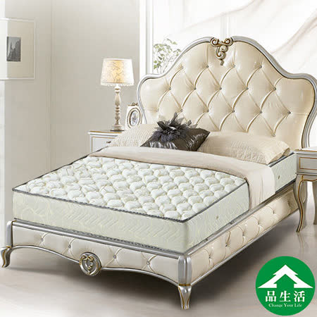 【品生活】立體加厚護背式冬夏兩用彈簧床墊5X6.2尺(雙人)