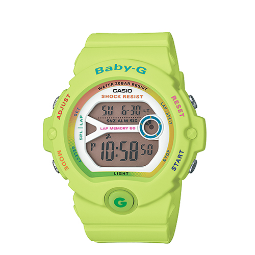 CASIO 卡西歐 BABY-G 日本版 繽紛嫩彩雙顯運動女錶 BG-6903-3JF