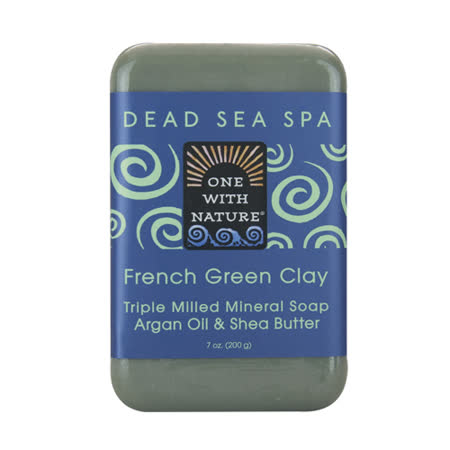 美國One With Nature死海礦物皂-法國綠礦泥French Green Clay