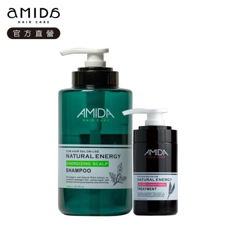 AMIDA平衡去脂洗髮精1000ML+角質蛋白護髮素250ML組合