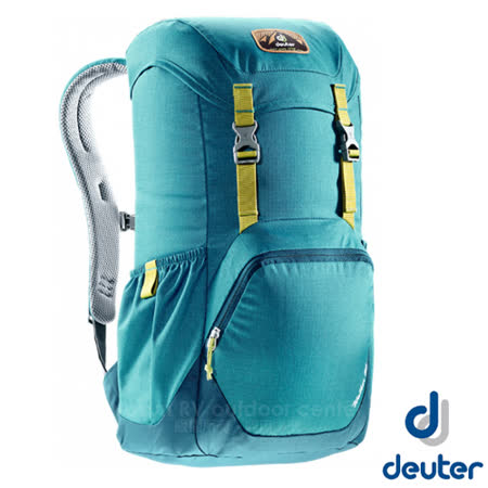 【德國 Deuter】WALKER 20 輕量透氣休閒旅遊背包20L/Airstripes通風背負系統.人體工學的柔軟肩帶_3810617 湖綠/深藍