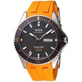 MIDO 美度 海洋之星 動力儲存80專業200米潛水機械錶(灰x橘/42mm) M0264304706100