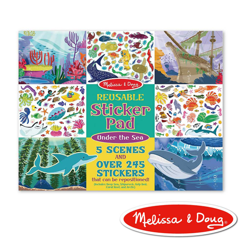 美國瑪莉莎 Melissa & Doug 貼紙簿 - 可重複貼紙 - 海底世界