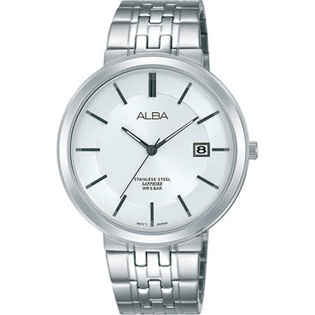 ALBA 雅柏 簡約大三針不銹鋼時尚腕錶/40mm/VJ42-X224S
