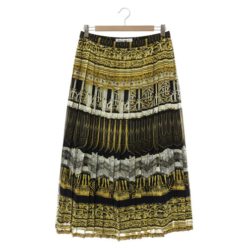 波希米亞風滿版圖騰彩繪百褶長裙