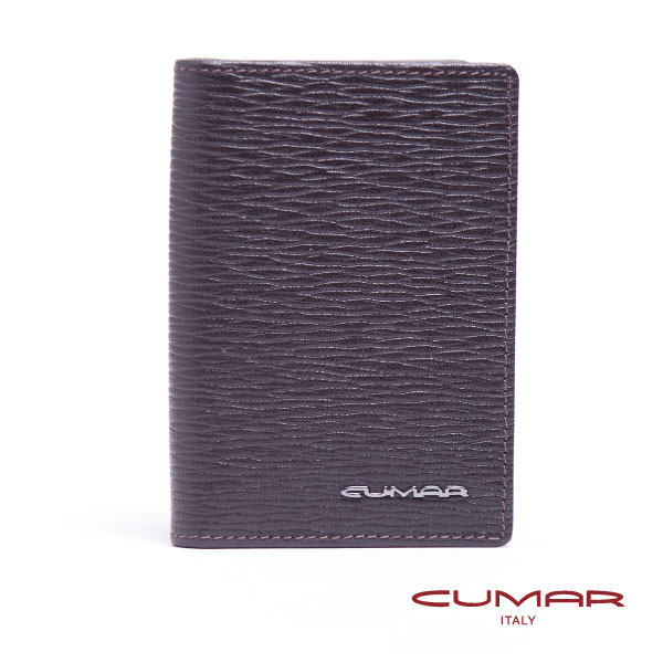 CUMAR 義大利牛皮-紳士名片夾-咖啡色