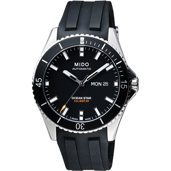 MIDO Ocean Star 200m潛水機械腕錶-黑/41mm M0264301705100