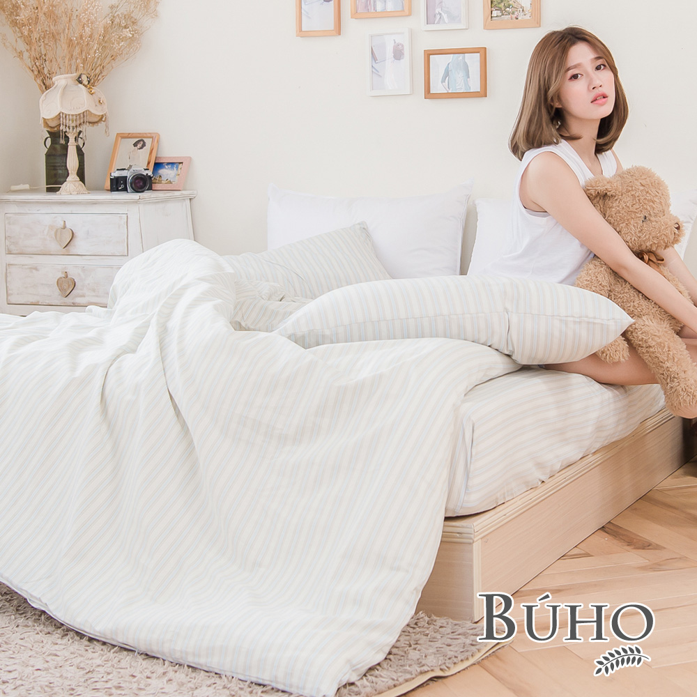 BUHO《雲想天際》天然嚴選純棉雙人三件式床包組