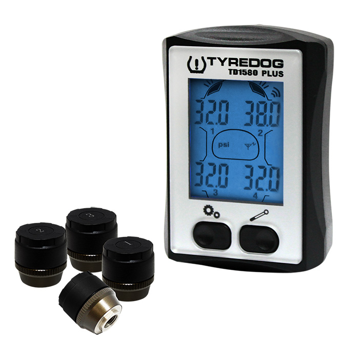 TYREDOG TPMS 胎外式冷藍光螢幕無線 胎壓偵測器TD-1580PLUS