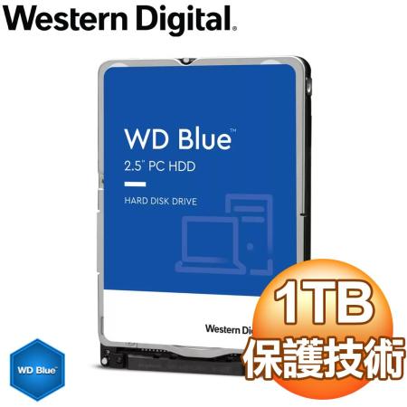 WD 威騰 Blue 1TB 2.5吋 128M SATA3 藍標硬碟(WD10SPZX)