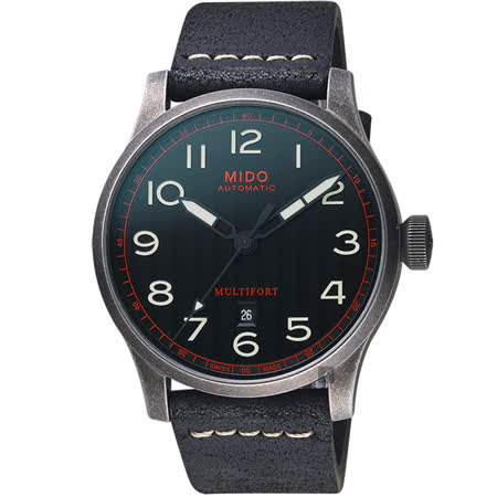 MIDO美度 Multifort 先鋒復刻機械錶-黑/44mm M0326073605009