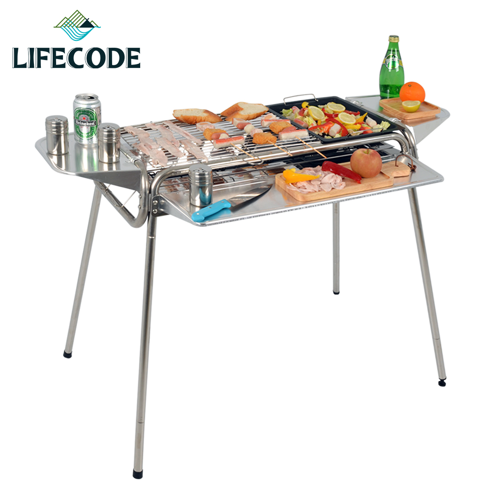 【LIFECODE】
豪華版不鏽鋼烤肉架
