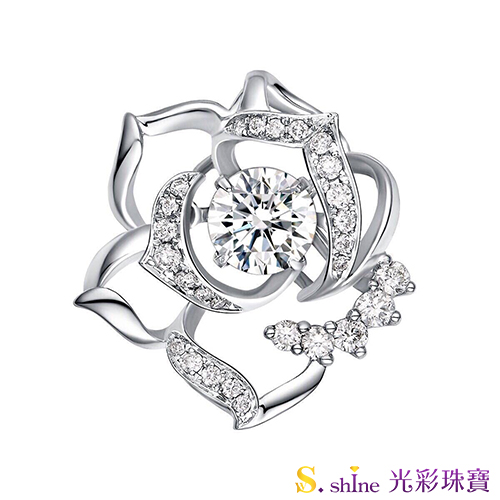 【光彩珠寶】GIA0.3克拉 日本舞動鑽石項鍊 花見幸福