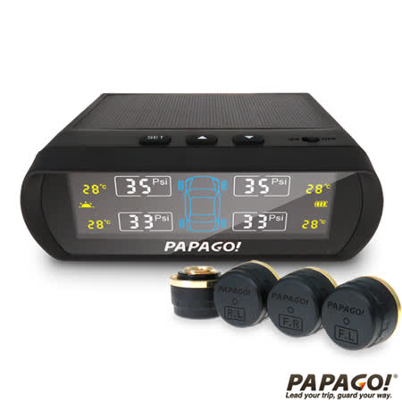 【清倉價~最後4台】【PAPAGO】TireSafe S60E無線太陽能胎外式胎壓偵測器(贈TESCOM大風量負離子吹風機)