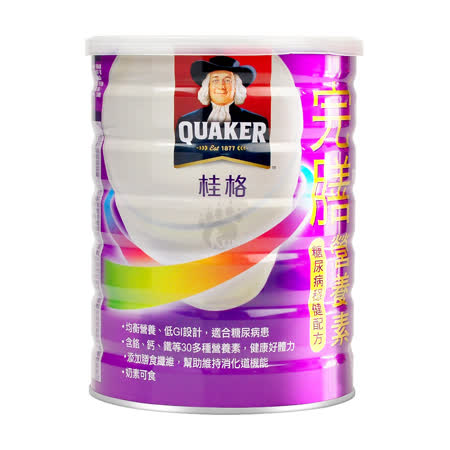 QUAKER 桂格 完膳營養素 糖尿病穩健配方 900g/罐