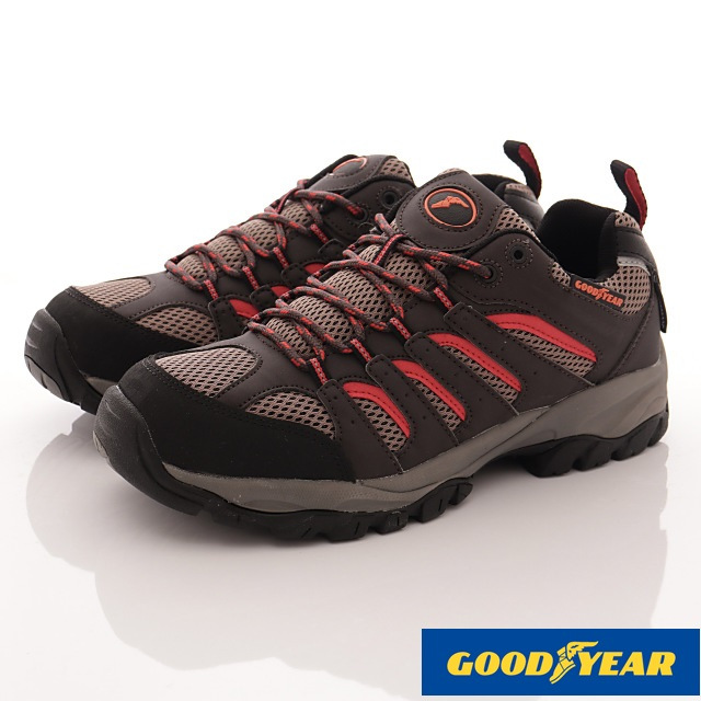 GOODYEAR戶外鞋-郊山徒步戶外鞋-(MO73503咖紅-男款-25.5~29cm)