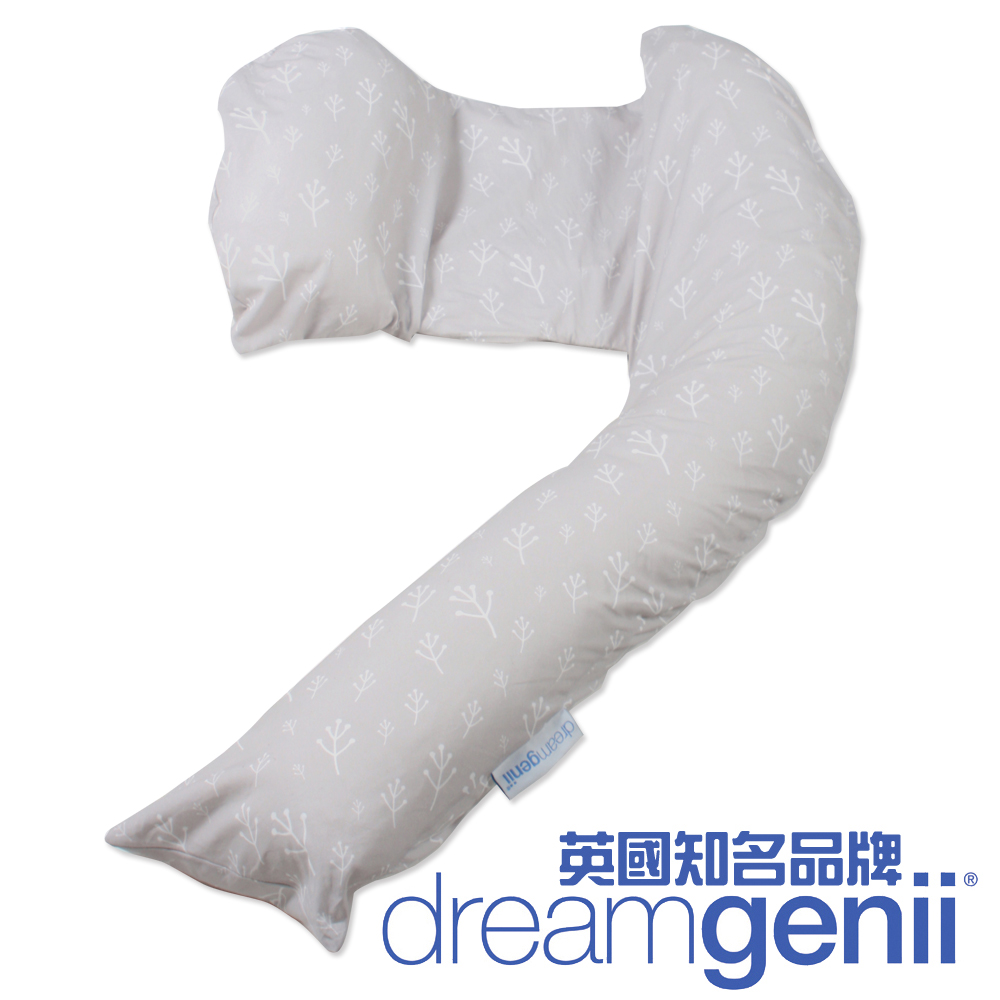 英國Dreamgenii 多功能孕婦枕/哺乳枕/側睡枕(灰色蒲公英)