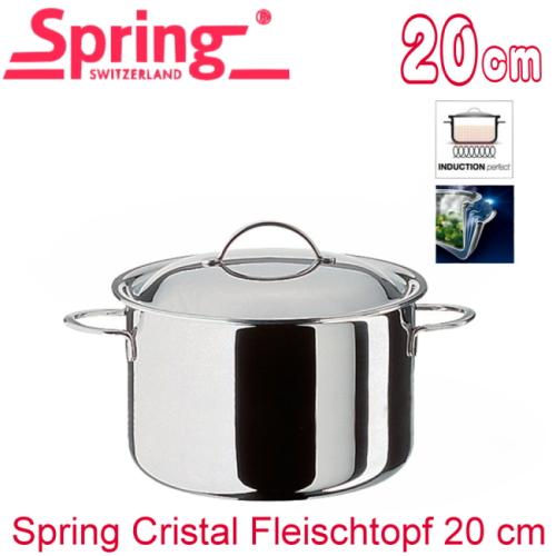 瑞士Spring cristal 水晶系列多層複合金高身雙耳燉鍋 20cm