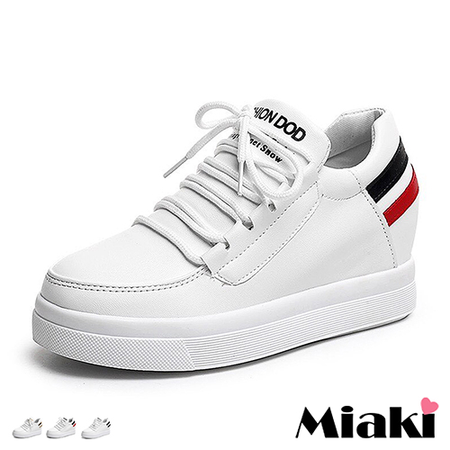 【Miaki】懶人鞋韓妞簡約率性內增高厚底包鞋 (紅色 / 金色 / 黑色)
