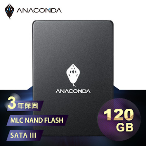 ANACOMDA巨蟒 侵略入門款 A1S 120GB SATA III 2.5吋 固態硬碟 SSD