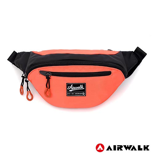 AIRWALK -休閒實用多夾層收納腰包-橘