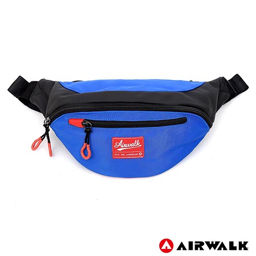 AIRWALK - 休閒實用多夾層收納腰包-藍