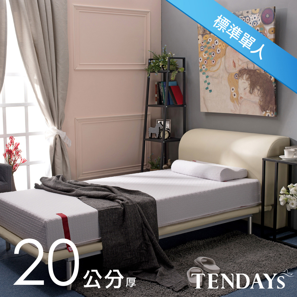 【TENDAYS】柔織舒壓床墊(標準單人3尺 20cm厚記憶床)