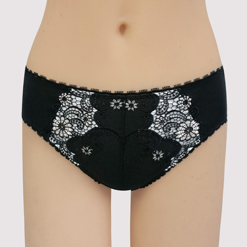 【瑪登瑪朵】La Pretti 低腰三角萊克內褲(黑)
