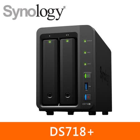 Synology DS718+
2 Bays NAS伺服器