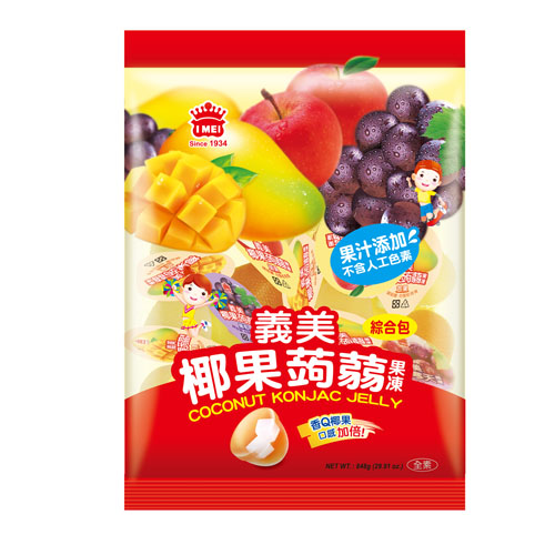 義美椰果蒟蒻果凍-綜合848g